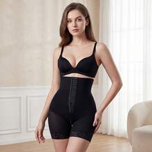 Summer moldeadores de cintura alta con tres botones, control de abdomen y levantamiento de glúteos, estilo europeo y americano, tallas grandes, elásticos, para moldear la cintura. - Morado - Ver 6