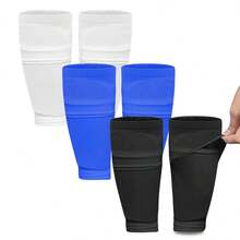 1 Pair Unisex Soccer Sock Sleeves With Cover, Available In Black, White, And Blue, Breathable And Comfortable, Quick To Put On, Perfect Soccer Sports Companion, Suitable For Various Soccer Training And Matches, Ideal Gift For Sports-Loving Friends - Covered Socks - View 6