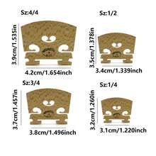 2 Pcs Violin Bridge Fiddle Maple Bridge Standard Violin Bridge - Khaki - View 3