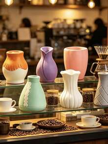 1pc/10pcs/20pcs Matte Decorative Vase Set, Minimalist Desktop Decor, Modern Display Ornament, Dorm Room Atmosphere Soft Decoration, Fashion Home And Cafe Counter Scene Decor - A - View 2