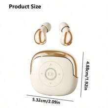 New TWS True Wireless Earbuds Fairy Style Music Earphones In-Ear Mini Comfortable Key Control Sleep Earbuds Couple Video Earplugs HIFI Multi-Tone Bass Stereo HD Call Compatible With Android And All Series Smartphones Great Gift - 查看 2