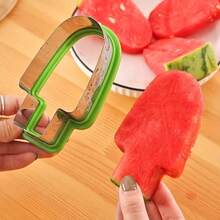 1pc Stainless Steel Watermelon Slicer And Popsicle Mold - Simple Manual Fruit Slicer With Green Handle, No Electricity Required, Perfect For Summer Snacks And Parties, Food Design, Watermelon Slicer And Chopper, Party Snack Preparation, Easy To Clean Material - Multicolor - View 6