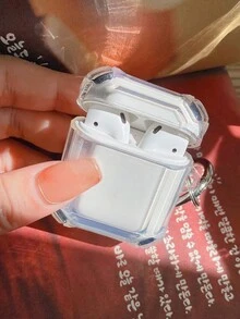 Transparent Shockproof Protective Case Compatible With AirPods 2/1st Generation, Apple Original Pro 2nd Generation Bluetooth Earphones Soft Shell 3rd Generation Protective Case - Black - View 4