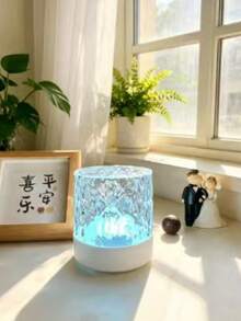 1PC 16-Color Water Ripple Projection Night Light, Touch/Remote Control, USB Powered, Wave Night Light Projector, Portable Night Light, Room Lamp For Bedroom, Hallway, Ambient Lighting Projector For Teen Girls Gift Room Decor - 彩色 - 查看 4
