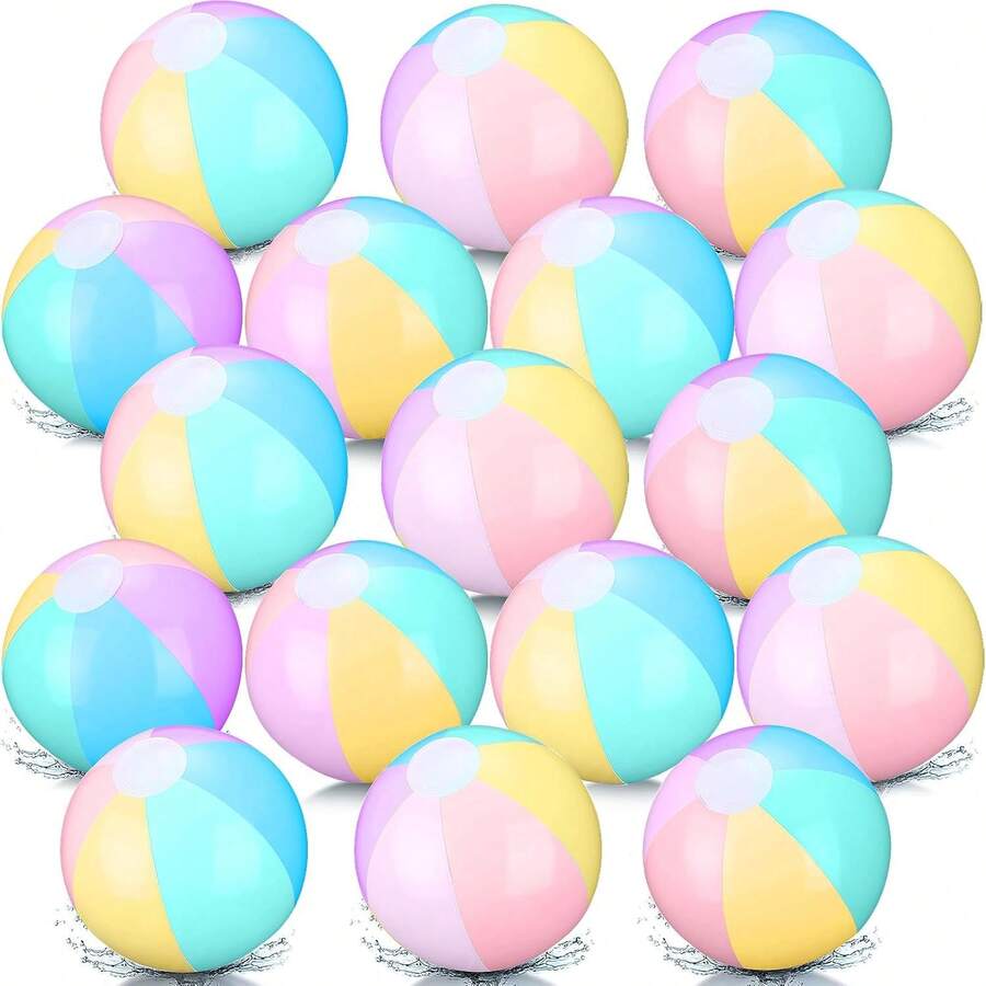 Beach Ball, Water Ball, High Aesthetic PVC Inflatable Ball. Light-Colored PVC Inflatable Ball Designed For Party Atmosphere Decoration, Lawn Party, Beach Swimming And Water Games. Soft, Dumpling Squeeze - Multiple Styles - View 1
