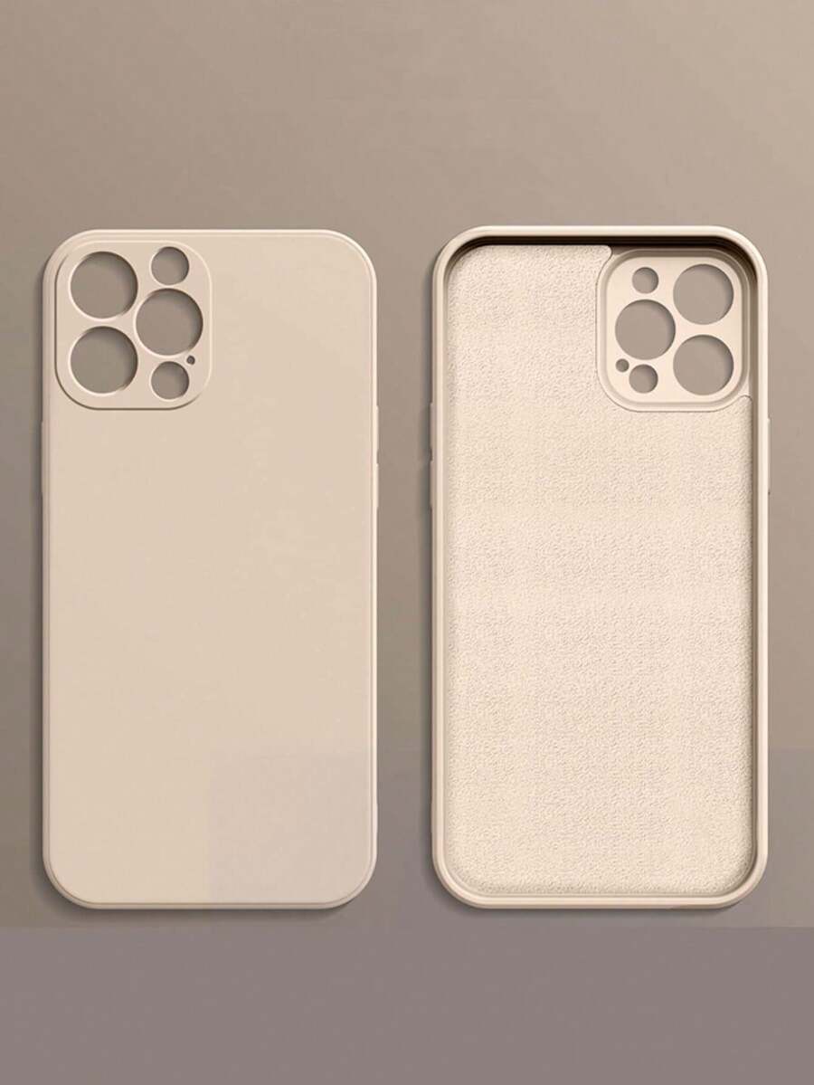 1 Stylish Phone Case, Does Not Include Lanyard Or Stand. Compatible With Basic Cases. Compatible With 16-Inch Phones. Solid Pink TPU Phone Case, 1 Piece. - Khaki - View 1