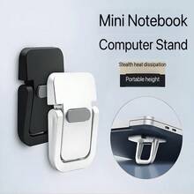 2 pièces/set Support de clavier portable, 2 supports de clavier d'ordinateur portable noirs et 2 argentés réglables, avec 2 réglages d'angle et pieds pliables auto-adhésifs, mini support d'ordinateur portable pliable, convient à la plupart des supports de clavier d'ordinateur portable, pieds de support portables, coussinet de rehaussement de bureau, support de clavier invisible, mini support pliable - Voir 2