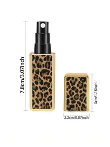 2pcs Leopard Print Square Perfume Atomizer Bottles, Portable Refillable Perfume Spray Bottles, Leopard Floral Pattern Mini Travel Decant Spray Bottles. Portable Travel Refillable Perfume Bottles, Square Decant Bottles, Spray Bottles, Reusable, Liquid Decant Bottles - View 5