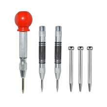 2/4/6pcs/Set High Speed Steel Woodworking Positioning Automatic Center Punch, High Hardness Punch, Window Breaker, Automatic Center Punch, Positioner, High Hardness Punch. Drilling/Piercing Tool - Multicolor - View 15