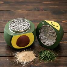 4-Layer Metal Avocado Spice Grinder, Creative And Cute Handmade Vanilla Grinder, Suitable For Daily Kitchen Use, Great Christmas & Anniversary Gift For Boyfriend And Girlfriend - Fastship - Green - View 4