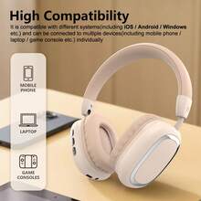 Gerripuer Headphone Nirkabel Lipat Baru, Headset Gaming Nirkabel Over-Ear Berkualitas Tinggi, Ringan dan Nyaman - View 3