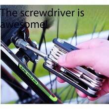 Cycling Essential! 16-In-1 Multi-Function Bicycle Tool Foldable Portable Repair Wrench Set Hex Screwdriver Universal - Multicolor - View 8