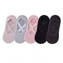1/2/4/5/6/8 Pairs Women's Socks, Boat Socks, Short Tube Yoga Socks, Silicone Non-Slip Dance Sports Indoor Pilates Floor Fitness Socks - Multicolor - View 5