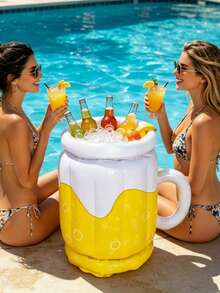 Ember Pendingin Bir Pohon Kelapa Hawaii Tiup - Dekorasi Pesta Kolam Renang Tropis & Ember Minuman dengan Kapasitas Es - Ideal untuk Perayaan Ulang Tahun & Aksesori Pantai - Ember Es Kaktus dengan Pola Bunga Hibiscus dan Permukaan Bertekstur - View 17