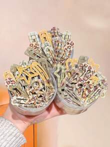 24/12pcs/Set Maillard Brown Hair Clip Combination, Vintage Mixed Style Hair Accessories, Suitable For Campus Preppy Style And Floral Dresses, Full Of Atmosphere, Sweet And Cute Hair Accessories - Suitable For Girls And Teenagers, Perfect For Daily, School, Vacation, Commuting, Photography, Etc. - Multicolor - View 3