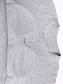 2pcs/Set Women's Round Neck Pajamas, Short Sleeve Top & Long Pants, Skin-Friendly Loungewear, Bra-Free, Spring/Autumn - Light Grey - View 11