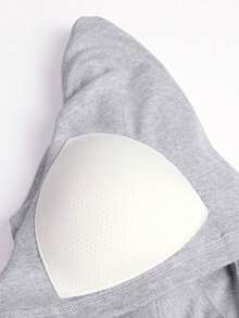 2pcs/Set Women's Round Neck Pajamas, Short Sleeve Top & Long Pants, Skin-Friendly Loungewear, Bra-Free, Spring/Autumn - Light Grey - View 6