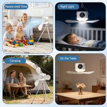 Portable USB-Powered Camping Fan With Lighting Function, Silent Operation, Tripod, Adjustable Wind Speed And Brightness, Suitable For Outdoor Tents, Bedrooms, Dormitories, And Travel, With Detachable Fan Blades - 便利式usb風扇燈 - 查看 7
