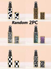 2pcs Leopard Print Square Perfume Atomizer Bottles, Portable Refillable Perfume Spray Bottles, Leopard Floral Pattern Mini Travel Decant Spray Bottles. Portable Travel Refillable Perfume Bottles, Square Decant Bottles, Spray Bottles, Reusable, Liquid Decant Bottles - View 14