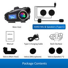 1pc Q58-MAX Premium Motorcycle/Bicycle Bluetooth Helmet Headset, Ultra-Long 500m Intercom, IP56 Waterproof, 25H Ultra-Long Battery 1000mAh Capacity, DSP+CVC Noise Cancelling, EQ Sound, FM Radio, LED Light, Perfect For Riding Outdoor Sports - Q58-mAX - View 12