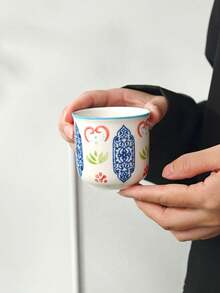 1/2 piezas Tazas de café de cerámica de estilo chino con diseño de patrón único y exquisito, tazas de cerámica minimalistas resistentes al calor, tazas de agua de alta estética para oficina y hogar, tazas de té, tazas de café latte, tazas de agua, tazas de té de la tarde para reuniones de empresa y fiestas, tazas de cerámica, tazas de desayuno para el hogar, tazas de jugo, tazas de café - muchos - Ver 8