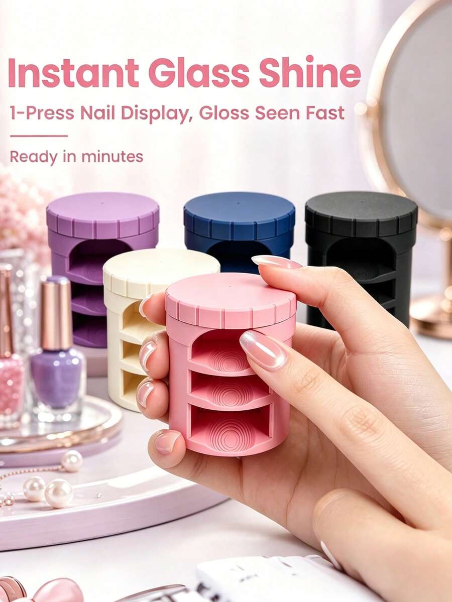 Automatic Suction Cup Cat Eye Magnet Nail Art Set, Multi-Functional Strong Adsorption, Wide Beam French Cat Eye Magnet, Suitable For Beginners - Multicolor - View 1