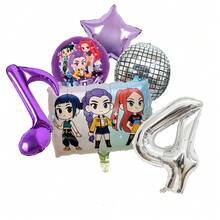 KPop Demon Hunters Purple Cool Girl Kids Birthday Party Decoration Ball Number Balloon Set, Baby Shower Party Supplies, Gift Toys - Balloon Set - View 18