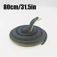 1 pieza Juguete de serpiente verde de goma suave, modelo de serpiente realista, accesorio de broma aterrador, juguete para aliviar el estrés, regalo de cumpleaños para adolescentes, regalo de vacaciones, juguete de regalo - Multicolor - Ver 16