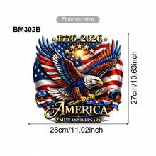 美國國旗與狂野字母印花車貼組，1776-2026 USA 250週年愛國主義乙烯基貼紙，防水裝飾適用於摩托車油箱、卡車、SUV車窗 - 車貼 - 查看 11