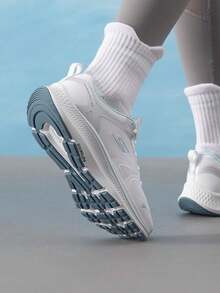 Skechers Women's Running Shoes GO RUN CONSISTENT 2.0 Lightweight Comfortable Casual Sports Shoes For Daily Outdoor Running 128608-WLB - White/Light Blue - View 4