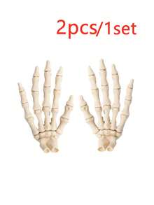 1pc/2pcs Realistic Halloween Skeleton Hand, Life-Size, Plastic Material, Suitable For Halloween Theme Party Decoration, Escape Room, Bar And Room Decor, 1pc Per Hand - Halloween Skeleton Hand - View 8