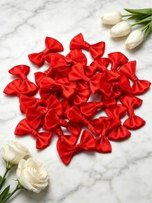 50PCS/30PCS Polyester Bows, Gift Box Decoration DIY Handmade Jewelry Making Accessories, Jewelry Hair Accessories, Clothing Doll Decoration, Garment Accessories - Satin Waistband Bow - View 15