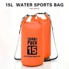 1件女款新款斜挎包，2L/5L/10L/15L容量，PVC戶外運動迷彩防水包，多功能防水包，游泳便攜漂流包，戶外運動防水包，熱銷跨境單肩包，大容量戶外防水背包，適用於潛水、漂流、游泳、海灘、徒步，女款優雅單肩包 - A - 查看 15
