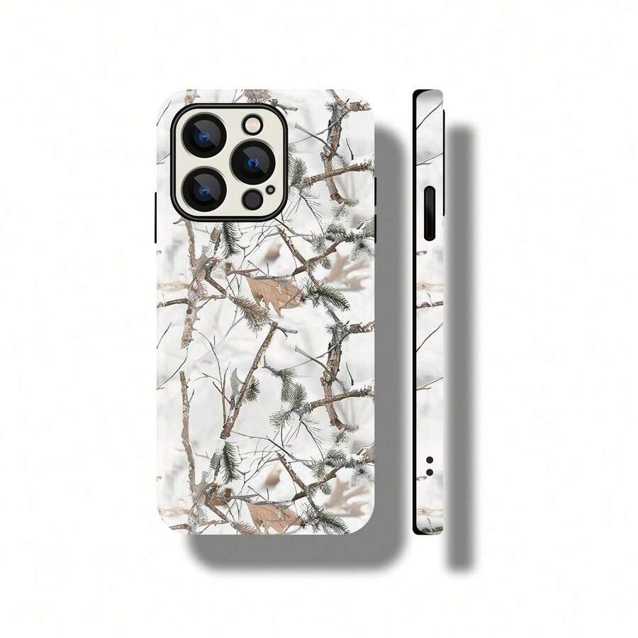 Una funda elegante para teléfono no incluye un cordón ni un soporte. 1 funda resistente para teléfono con diseño de camuflaje Real Tree, 1 funda protectora de moda para teléfono, accesorios para teléfono compatibles con las series 11, 12, 13, 14, 15 y 16. - Blanco - Ver 1