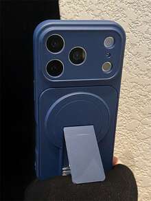 Premium Heavy-Duty Anti-Drop Invisible Stand Magnetic Phone Case + Nylon Lanyard Compatible With IPhone 17 Pro Max 17Pro 16 Pro Max 15 Pro Max 14 Pro Max 13 Pro Max 16 15 14 Pro Luxury Wireless Charging Shockproof Bumper Matte Back Cover With Rope Shell - Blue - View 5