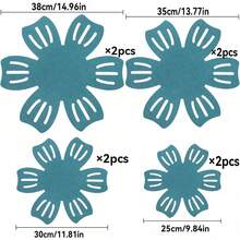 4/8pcs 2mm Thick Felt Pot Protectors Anti-Scratch Non-Stick Separator Pads Heat Insulation Protection Kitchen Cookware Tools - Lake Blue - View 8