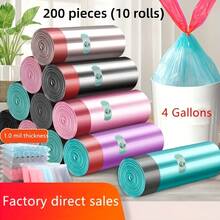 40uds (2 rollos) / 100uds (5 rollos) / 200uds (10 rollos) bolsas basura con cordón, 4 galones.Ideales para hogar, cocina o dormitorio. - Paquete de prueba de 40 piezas - Ver 8
