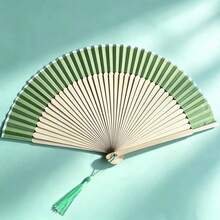 1 Piece Folding Fan, Chinese/Japanese Style Ladies' Gift, Decorative Elegant Fan, High-Quality Bamboo, Home, Dance, Party, Wedding,Summer,Holiday - Multicolor - View 11