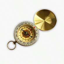 1pc Copper Compass With Luminous Function – Waterproof Design, Enhances Visibility During Camping And Hiking – Essential Night Exploration Tool, Suitable For Hiking, Camping, Hunting, Rock Climbing, Exploration Activities. Waterproof Outdoor Camping Navigation Tool, Portable Navigation Device For Outdoor Activities, Ideal Gift For Explorers And Camping Enthusiasts - Multicolor - View 7