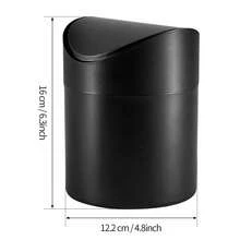 Thùng rác mini để bàn 1.3L bằng kim loại màu đen mờ nắp lật, phù hợp cho phòng ngủ, bàn cạnh giường, quà tốt nghiệp, phụ kiện nhà bếp, trang trí phòng, đồ dùng ngày lễ, trang trí nhà cửa, quà tặng giáo viên - nhiều màu - Xem 5