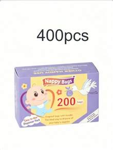 1/200/210/400入 背心式尿布垃圾袋與寵物拾便袋，加厚防漏鎖味帶把手，易打結薰衣草香氛垃圾袋，適用 Genie Angelcare 尿布桶替換袋，適合外出媽媽、寵物散步、嬰兒照護與居家收納 - 多款式 - 查看 12