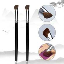 Dual-Ended Nose Contour Brush, 2-In-1 U-Shaped Nose Contour Brush, Fluffy Angled Brush Set, Suitable For Sculpting, Defining, Highlighting And Blending - Multicolor - View 2