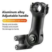 1pc Adjustable Bicycle Stem 31.8mm, 60° Angle Mountain Bike Stem Enhanced Control, 6061 Aluminum Alloy, Road Bike And City Bike Stem Riser And Extender, Adjustable Height Enhancer - Multicolor - View 1