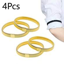 1件/2件/4件/6件 中性襯衫袖口帶，彈性柔軟方便的寬鬆外套袖環，防滑金屬袖扣，耐用免洗臂環，適用於派對、節日用品 - 彩色 - 查看 25
