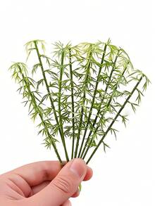 20個/10個/5個/1個 迷你竹樹模型裝飾品，人造綠色塑膠竹樹景觀裝飾，適用於DIY仙女花園、火車場景、微縮景觀手工藝、玻璃容器、盆栽植物裝飾、生日禮物 - 竹子 - 查看 8