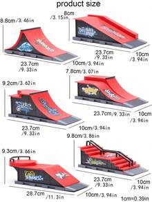 Set Taman Ramp Skateboard Mini, Aksesoris Perakitan Lintasan Half-Pipe, Perlengkapan Adegan Latihan Skateboard Profesional, Set Permainan Perakitan Olahraga Meja, Ornamen Dekorasi Rumah Natal, Hadiah Liburan Ulang Tahun yang Istimewa untuk Remaja dan Kolektor Dewasa - MultiWarna - View 3