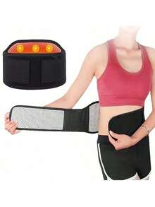 Self-Heating Adjustable Waist Support Belt, Warm Lower Back Support Band, Suitable For Men And Women, Ideal For Sports, Office And Home Use - Black - View 10