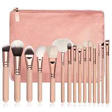 HARUE Makeup Brush 15PCS Portable Makeup Brush Set, Facial Makeup Eye Makeup Set Brush Beauty Tool - Multicolor - Ver 8