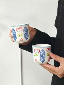 1/2 piezas Tazas de café de cerámica de estilo chino con diseño de patrón único y exquisito, tazas de cerámica minimalistas resistentes al calor, tazas de agua de alta estética para oficina y hogar, tazas de té, tazas de café latte, tazas de agua, tazas de té de la tarde para reuniones de empresa y fiestas, tazas de cerámica, tazas de desayuno para el hogar, tazas de jugo, tazas de café - muchos - Ver 5