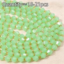 18-21 pièces Perles de pierre naturelle colorées en forme de losange pointu, perles d'espacement, accessoires de matériau semi-fini pour bijoux faits main DIY, perles en vrac - perles pointues en losange - Voir 21